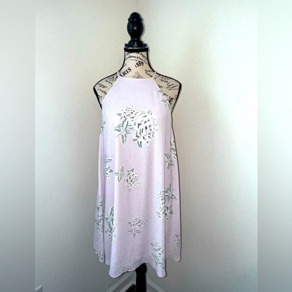 Show Me Your MuMu Tops - Show Me Your MuMu Lavender Floral Halter Top Dress, Large